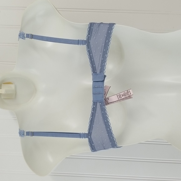 Victoria's Secret Dream Angel Bra Padded Smokey Blue Lace 32C - Picture 5 of 10